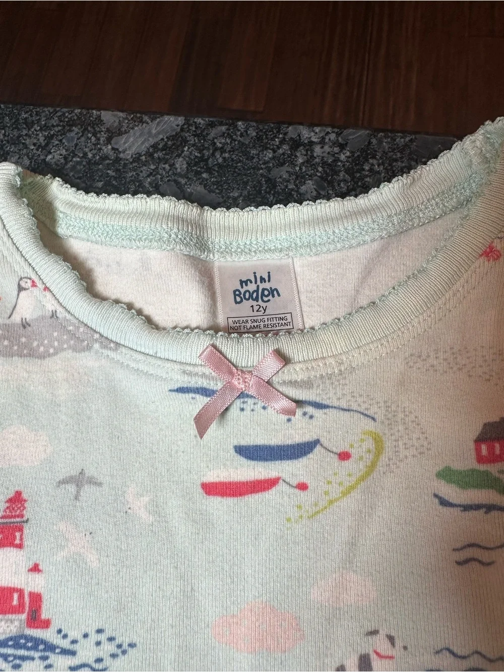 Lot of 2 Mini Boden Girls Size 12 Pajama Sets